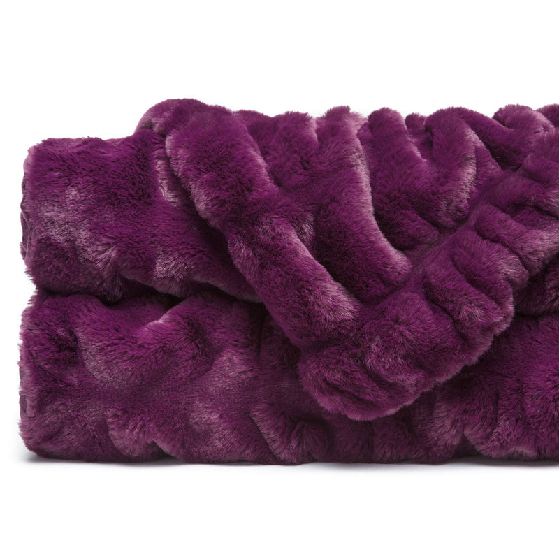 Load image into Gallery viewer, Ruched Faux Fur Throw Blanket Collective Chanasya
