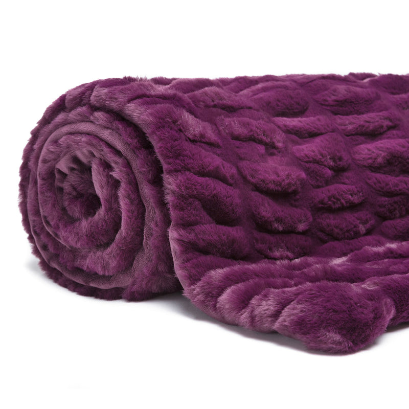 Load image into Gallery viewer, Ruched Faux Fur Throw Blanket Collective Chanasya
