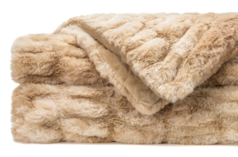 Load image into Gallery viewer, Ruched Faux Fur Throw Blanket Collective Chanasya
