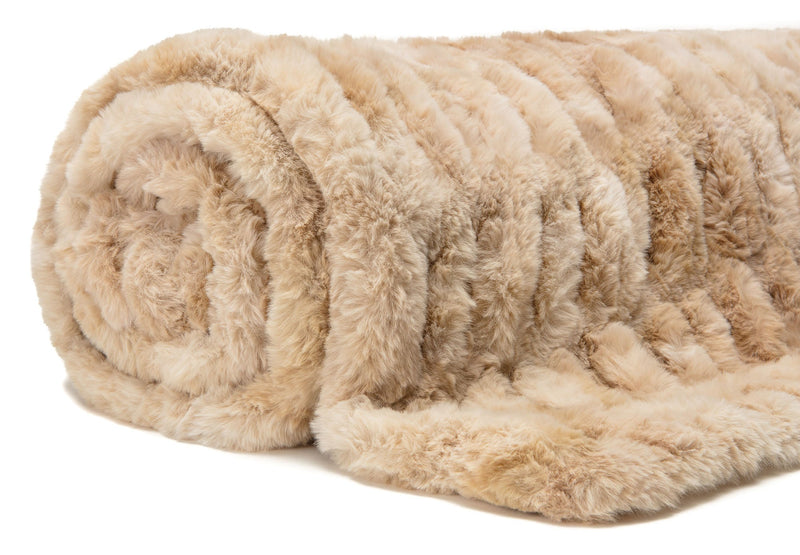 Load image into Gallery viewer, Ruched Faux Fur Throw Blanket Collective Chanasya
