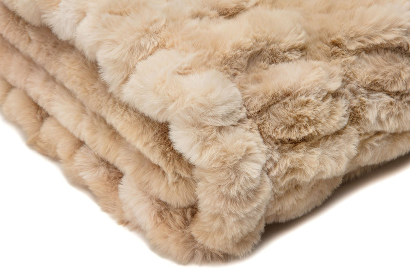 Load image into Gallery viewer, Ruched Faux Fur Throw Blanket Collective Chanasya
