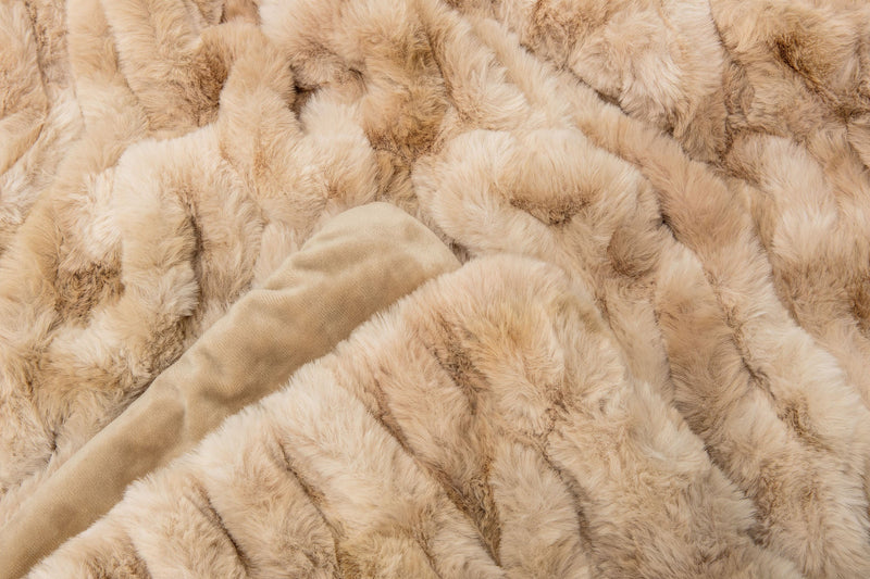 Load image into Gallery viewer, Ruched Faux Fur Throw Blanket Collective Chanasya
