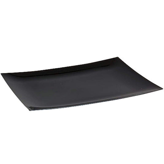 Rectangular Plastic Appetizer Plates Black 7.5