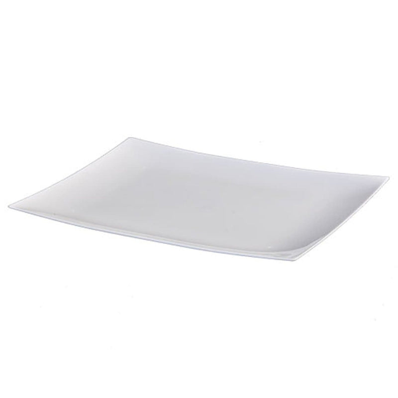 Load image into Gallery viewer, Rectangular Plastic Appetizer Plates Pearl 7.5&quot; Disposable Plates Lillian Tablesettings
