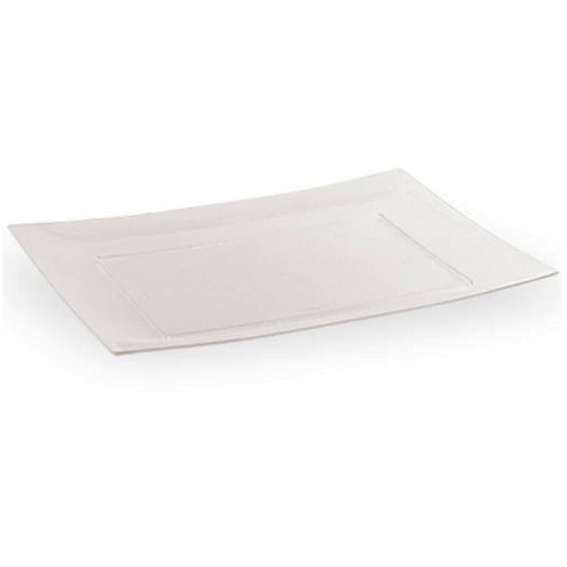 Load image into Gallery viewer, Rectangular Plastic Entree Plates Clear 11.75&quot; Disposable Plates Lillian Tablesettings
