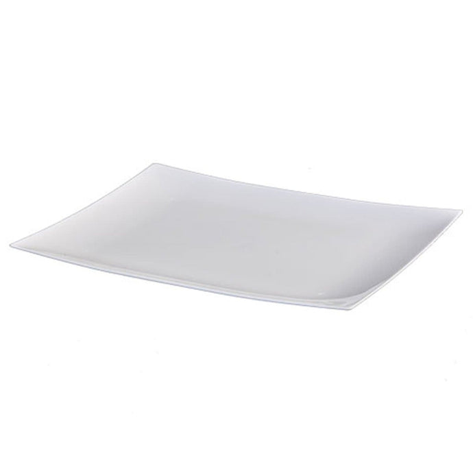 Rectangular Plastic Salad Plates Pearl 9