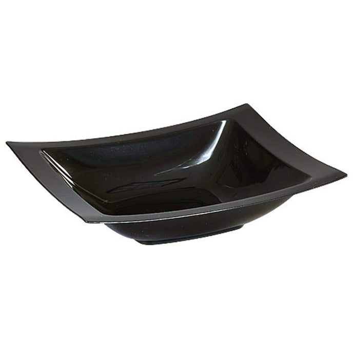 Rectangular Plastic Soup Bowls Black 12 oz Bowls Lillian Tablesettings