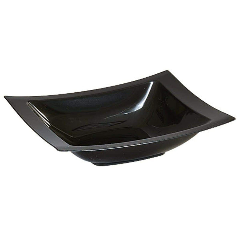 Load image into Gallery viewer, Rectangular Plastic Soup Bowls Black 12 oz Bowls Lillian Tablesettings
