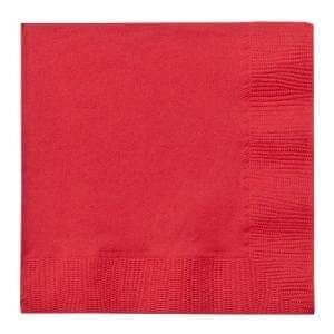 Red Beverage Napkins Napkins Party Dimensions