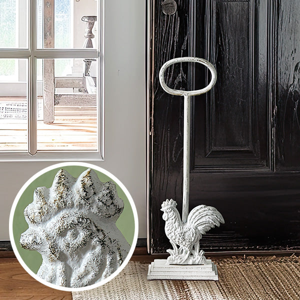 Antique Inspired Rooster Door Stop with Handle Whats trending CT