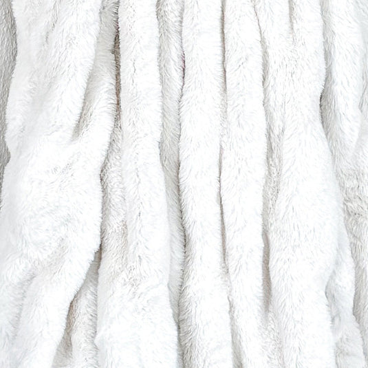 Ruched Faux Fur Throw Blanket Collective Chanasya