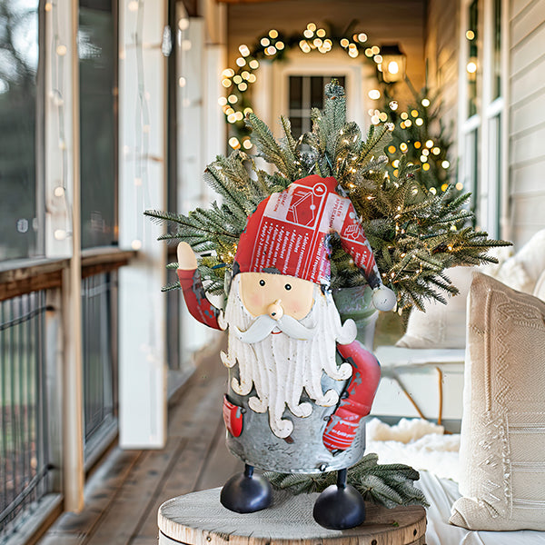 Recycled Iron Santa with Military Canister General KAL