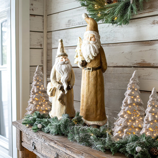 Distressed Tall Santa Figurines, Set of 2 Whats trending KAL