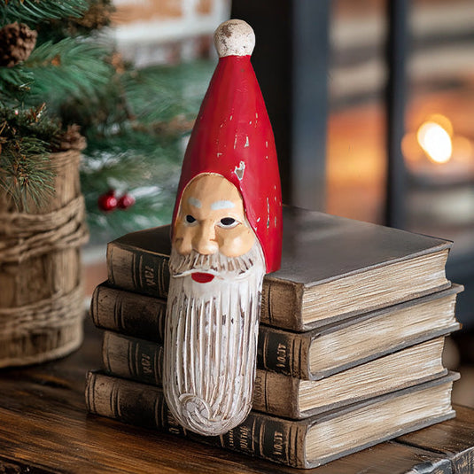 Hand Carved Wooden Santa Shelf Sitter General KAL