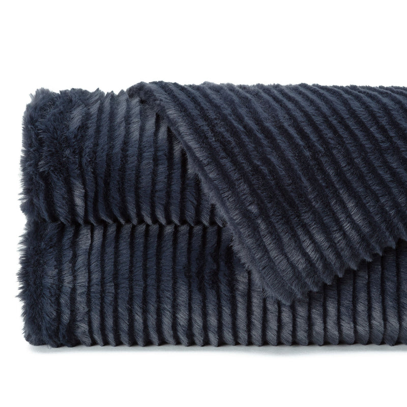 Load image into Gallery viewer, Stripe Textured Faux Fur Throw Blanket Collective Chanasya
