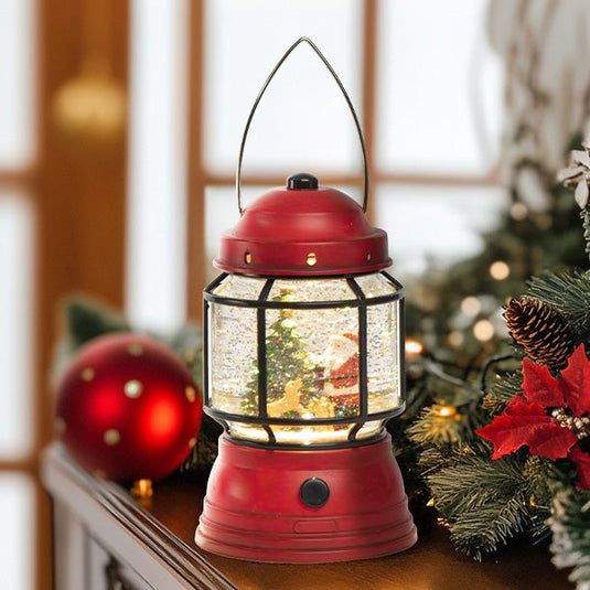 Light Up LED Rustic Santa Lantern General TP