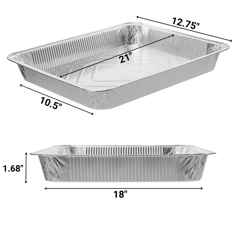 Load image into Gallery viewer, Disposable Aluminum Full Size Medium/Shallow Pans Food Storage &amp; Serving VeZee
