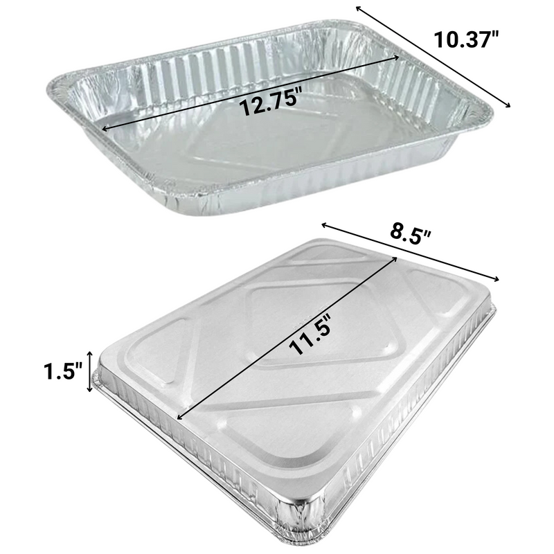 Load image into Gallery viewer, Disposable Aluminum Half Size Medium/ SHALLOW Pans Disposable VeZee
