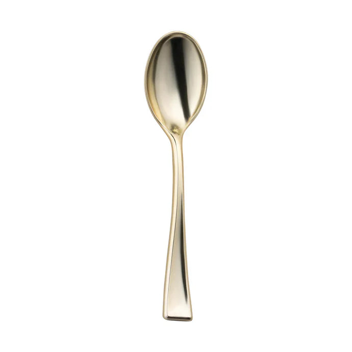 Gold Mini Plastic Spoons 4.5