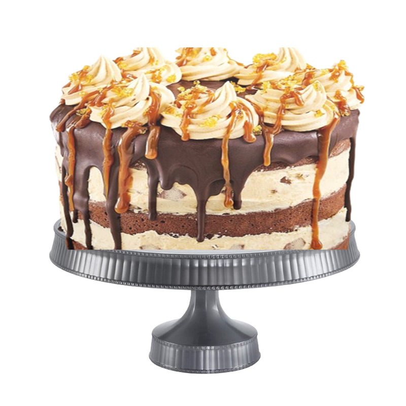 Load image into Gallery viewer, Premium Extra Heavyweight Silver Cake Plastic Stands 10.5&quot; Disposable Lillian
