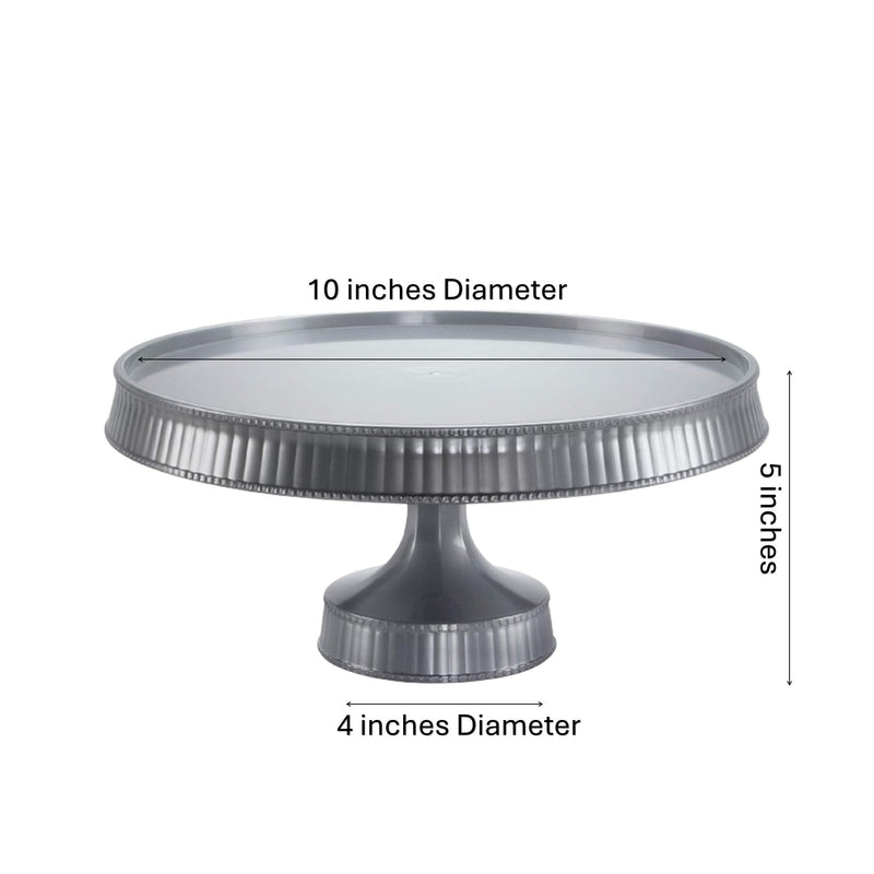 Load image into Gallery viewer, Premium Extra Heavyweight Silver Cake Plastic Stands 10.5&quot; Disposable Lillian
