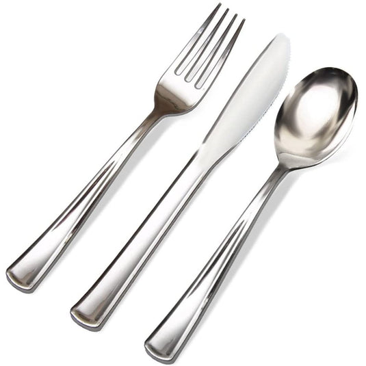 Premium Plastic Fork Polished Silver Tablesettings Lillian