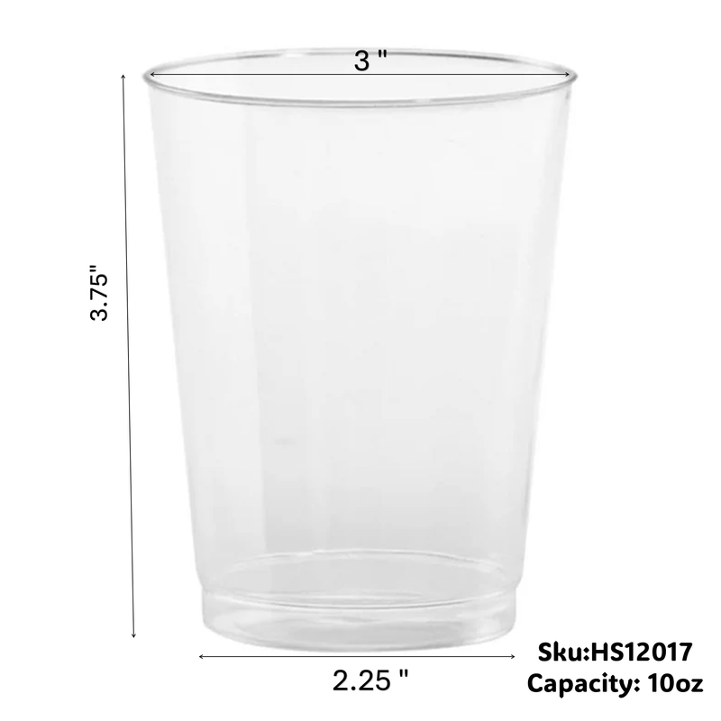 Load image into Gallery viewer, *BULK* Hanna K. Signature Fancy Heavy plastic Glasses Tumbler Clear 10 oz Tumblers Hanna K Signature
