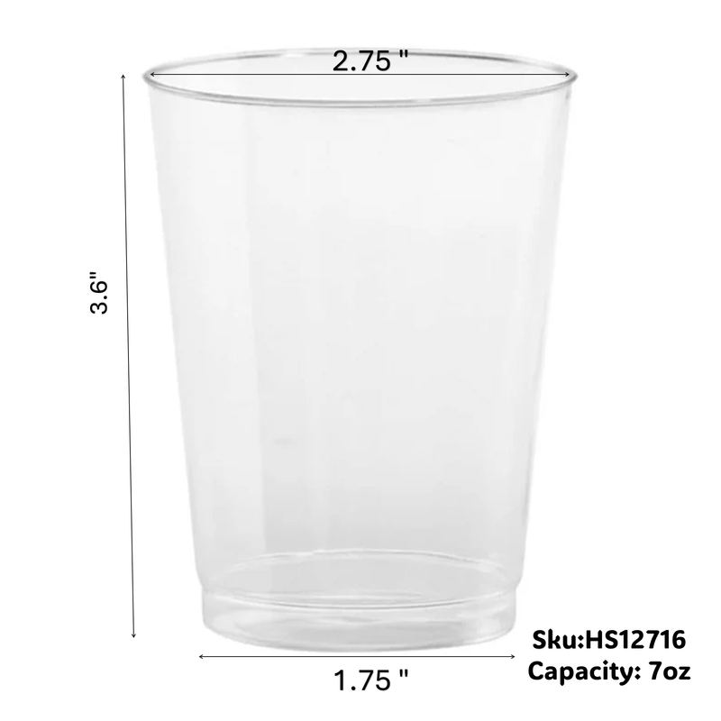 Load image into Gallery viewer, Hanna K. Signature Plastic Wine Glasses Tumbler Heavyweight Clear 7 oz Tumblers Hanna K Signature
