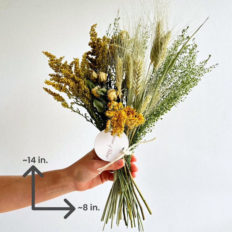 Load image into Gallery viewer, Dried Solidago &amp; Yarrow Bouquet Collection houseoflilac
