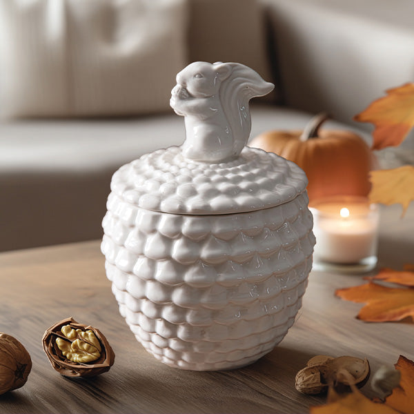 Porcelain Squirrel Canister General CT