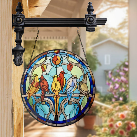 Stained Glass Bird Sign With Bracket Option | Our 