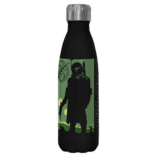 Star Wars - Bouny Hunter For Hire - Black 17 oz Stainless Steel Bottle Homewares Fifth Sun