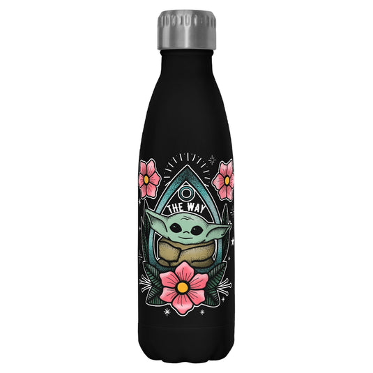 Star Wars - The Mandalorian Planchette Child - Black 17 oz Stainless Steel Bottle Homewares Fifth Sun