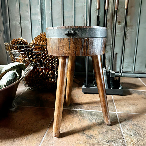 Decorative Chop Block Pine Wood Stool General ABH