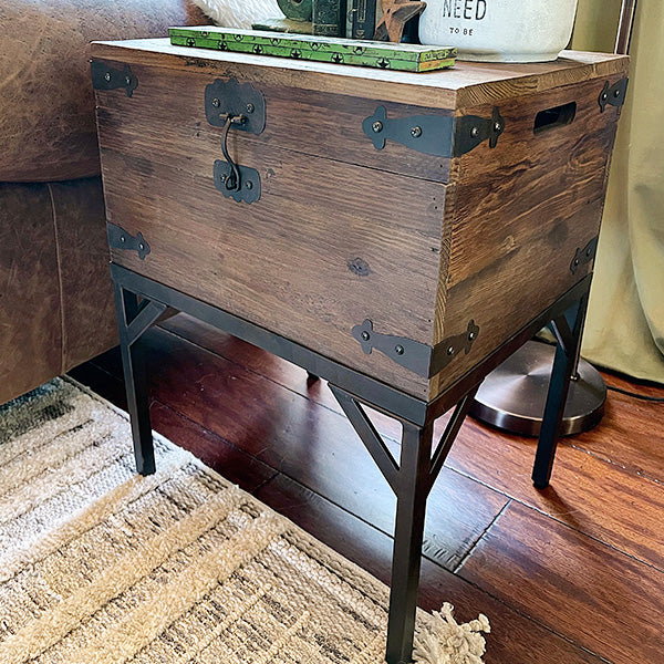 Reclaimed Wood Storage Trunk Table General ABH