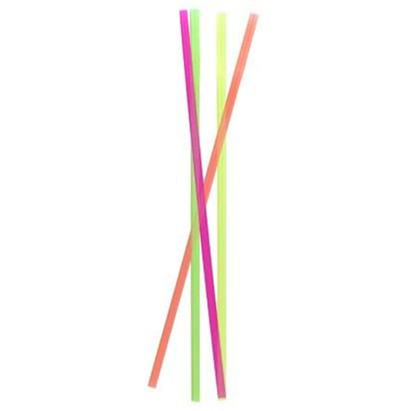 Load image into Gallery viewer, Straws Mini Neon Multi-Colored Tops &amp; Straw Party Dimensions
