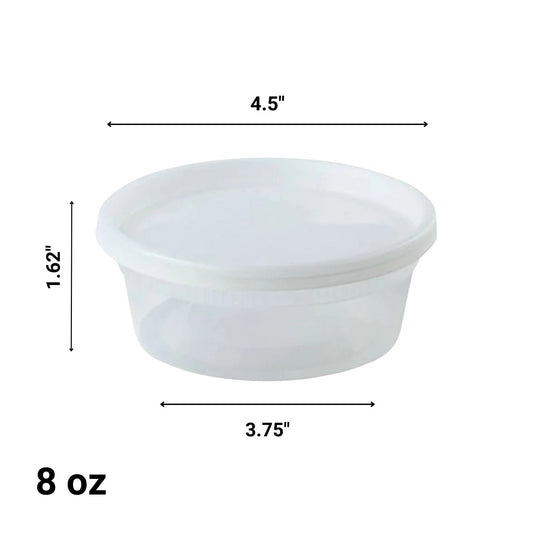 8oz Extra Strong Quality Heavyweight Deli Container with Lid Food Storage & Serving VeZee