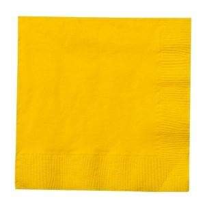 99¢ Sunshine Yellow Beverage Napkins 24 count Party Dimensions