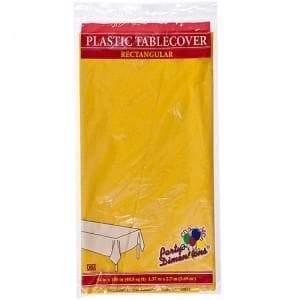 *WHOLESALE* Sunshine Yellow Rectangular 54''X108'' Plastic : 48CT Table Cover Party Dimensions