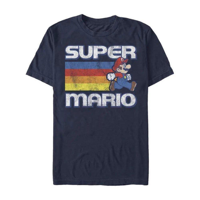 Super Mario Bros. - Fast Mario Distressed - T-Shirt Apparel Fifth Sun