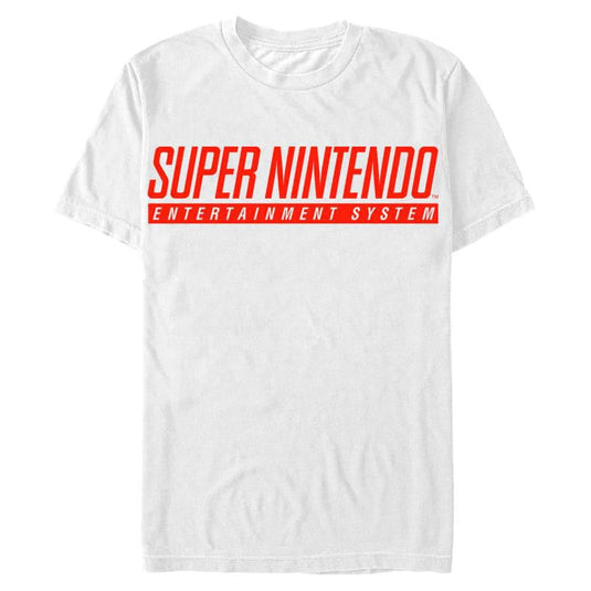 Super Nintendo - SNES Logo - White T-Shirt Apparel Fifth Sun