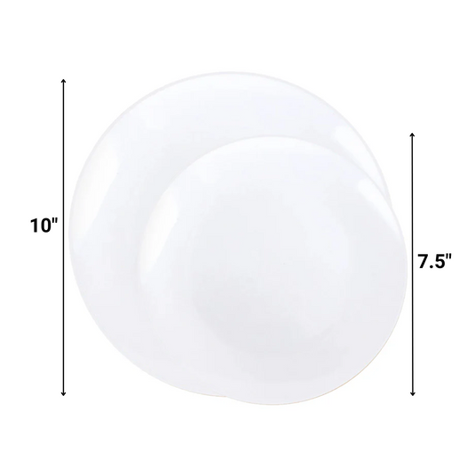 Organic Collection Dinner Plate White Tableware Package Disposable Plates Decorline