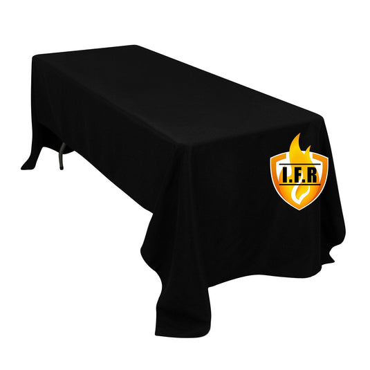 Fire Retardant Premium Polyester 60"x126" Rectangular Tablecloth Black - High-Performance Table Cover Tablecloths HIER_2185