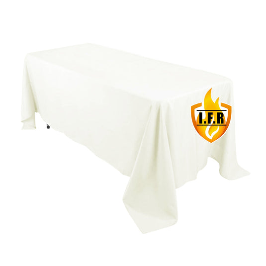 Fire Retardant Premium Polyester 72"x120" Rectangular Tablecloth Ivory - High-Performance Table Cover Tablecloths HIER_2185