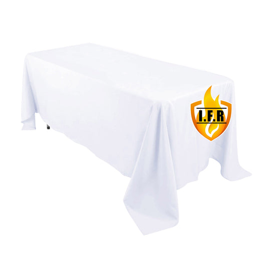 Fire Retardant Premium Polyester 72"x120" Rectangular Tablecloth White - Stylish High-Performance Table Cover for Large Gatherings Tablecloths HIER_2185