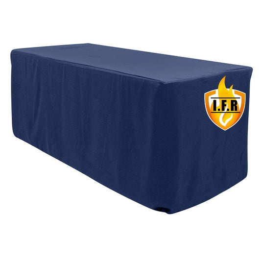 Fire Retardant Premium Polyester 6ft Rectangular Tablecloth Navy Blue Fitted High-Performance Table Cover Tablecloths HIER_2185