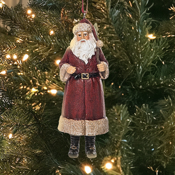 Red Coat Santa Ornament Gift TP