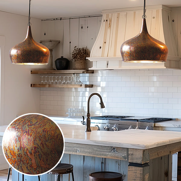 Rustic Distressed Tear Drop Pendant Lamp Whats trending KAL