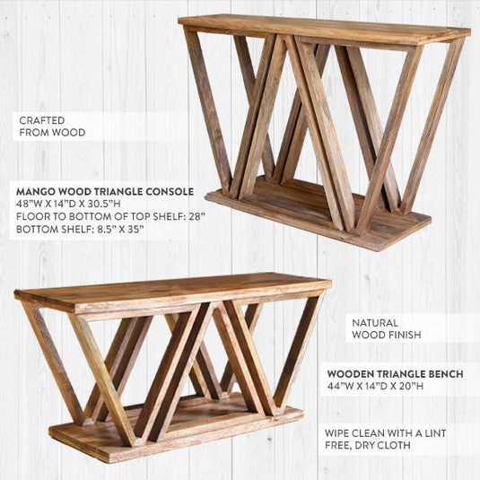 Triangle Leg Wooden Furniture, Choose Your Style Whats trending KAL