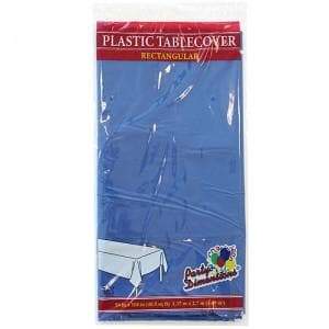 Tablecover Plastic Blue Rectangular 54'' X 108'' Table Cover Party Dimensions